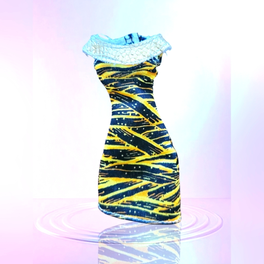 Monster High Replacement‎ Cleo de Nile Disembody Council Dress Yellow Gold Black